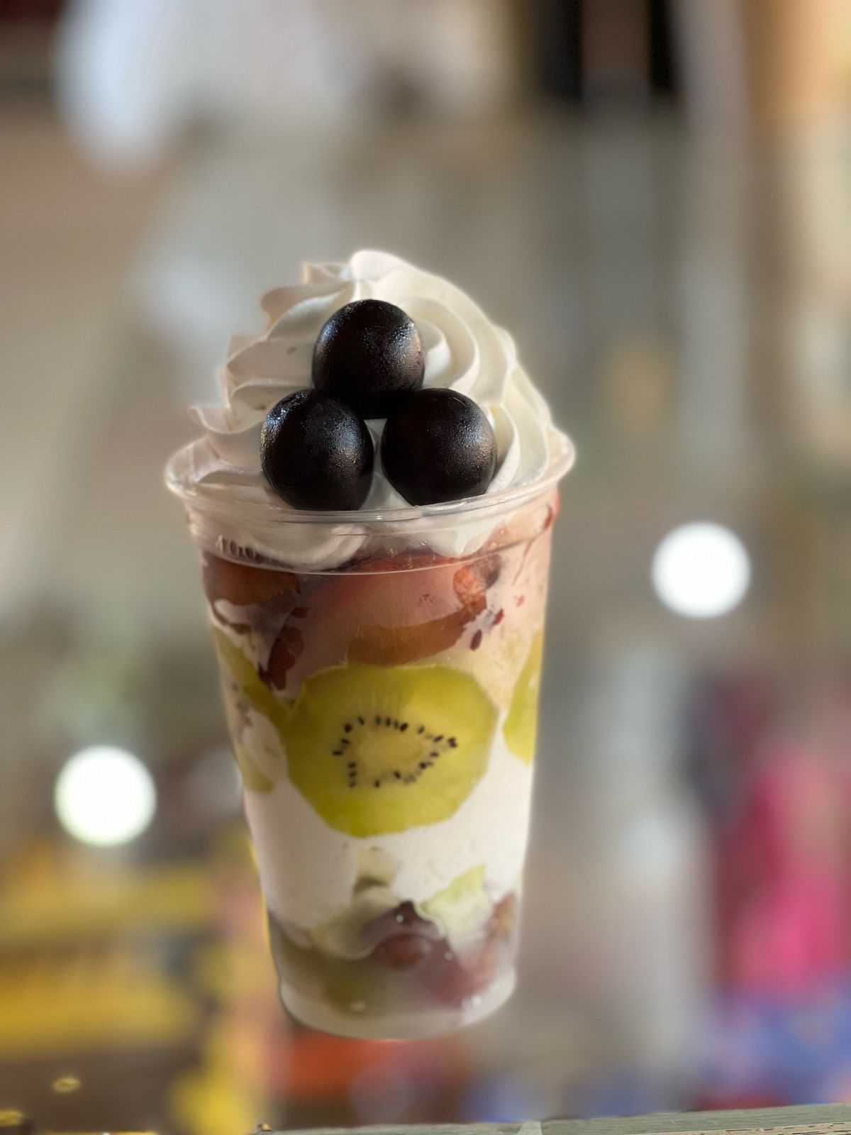 Frutas con chantilly